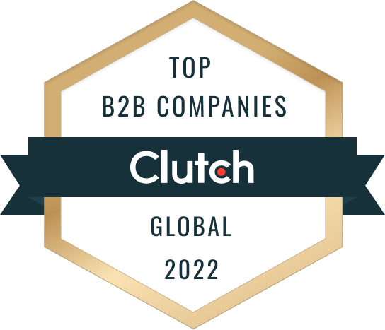 Clutch.co 1000 award logo, Perfect 5-star reviews